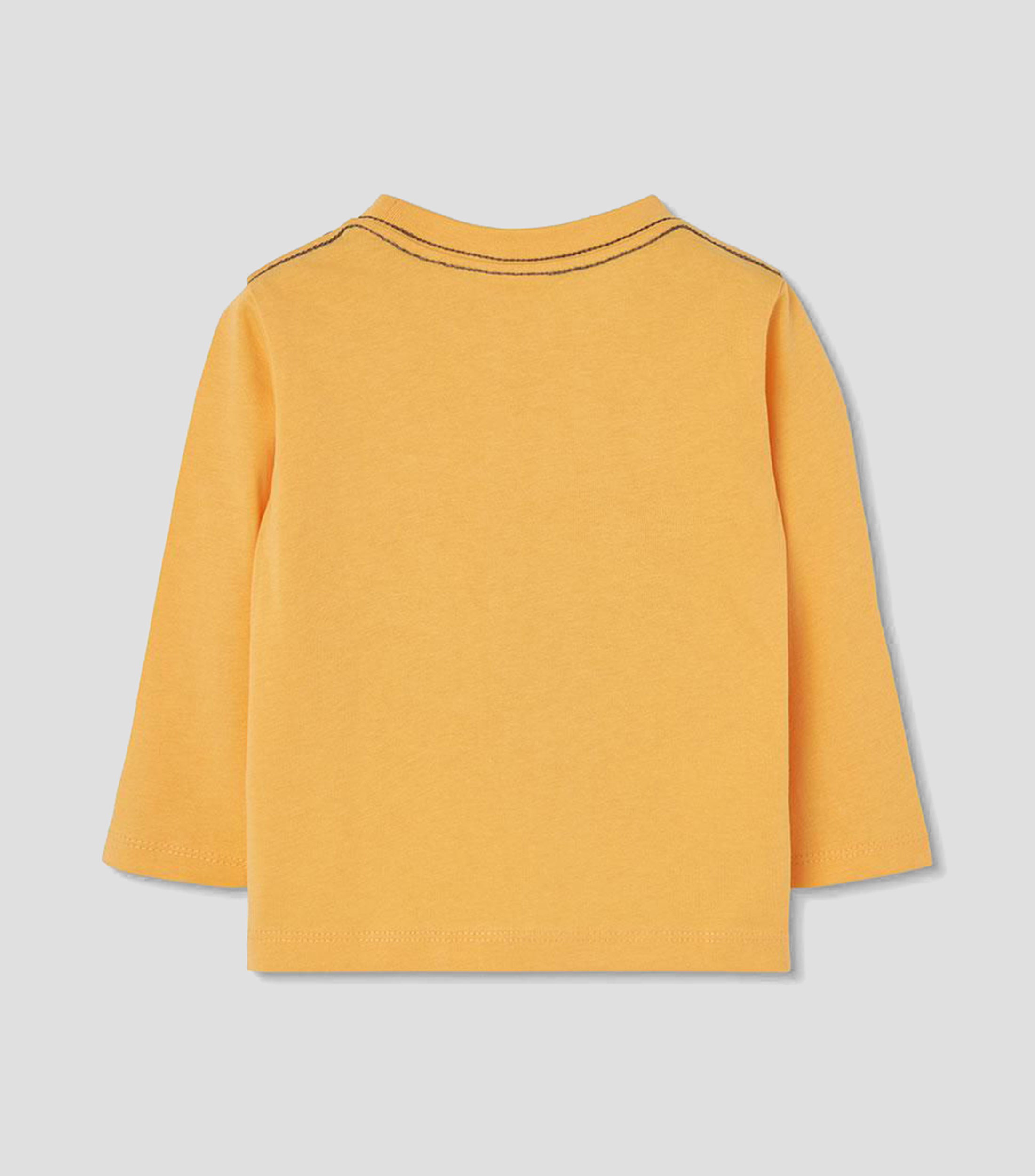 Playera de cuello redondo con manga larga estampada Niño